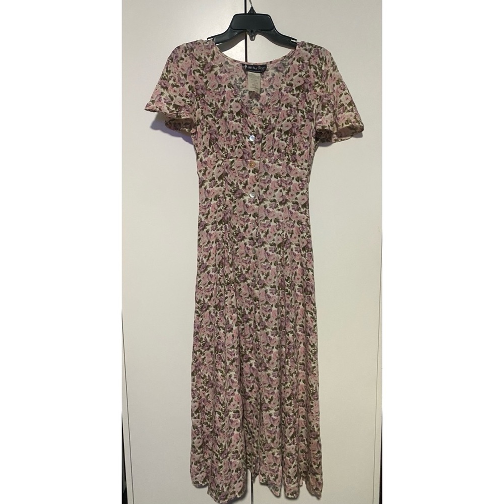 All that Jazz Vintage Pink/Purple Floral 90’s Dress